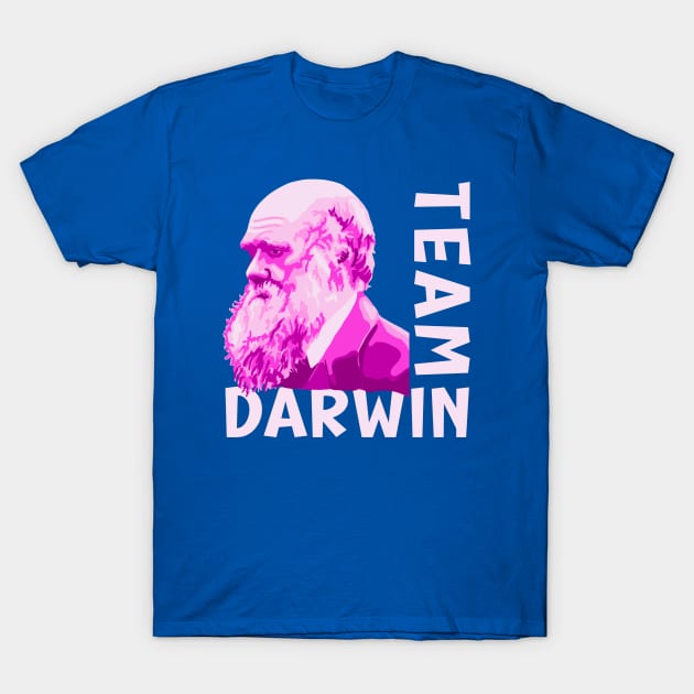 Charles Darwin Portrait T-Shirt by Slightly Unhinged